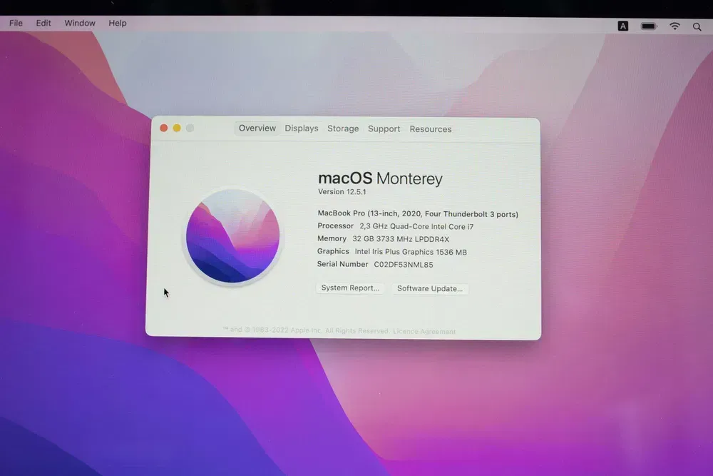 MacBook Pro A2251 i7 10Gen 32RAM Paernu - photo 3