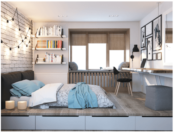 Downtown Seattle Minimalist Room Seattle